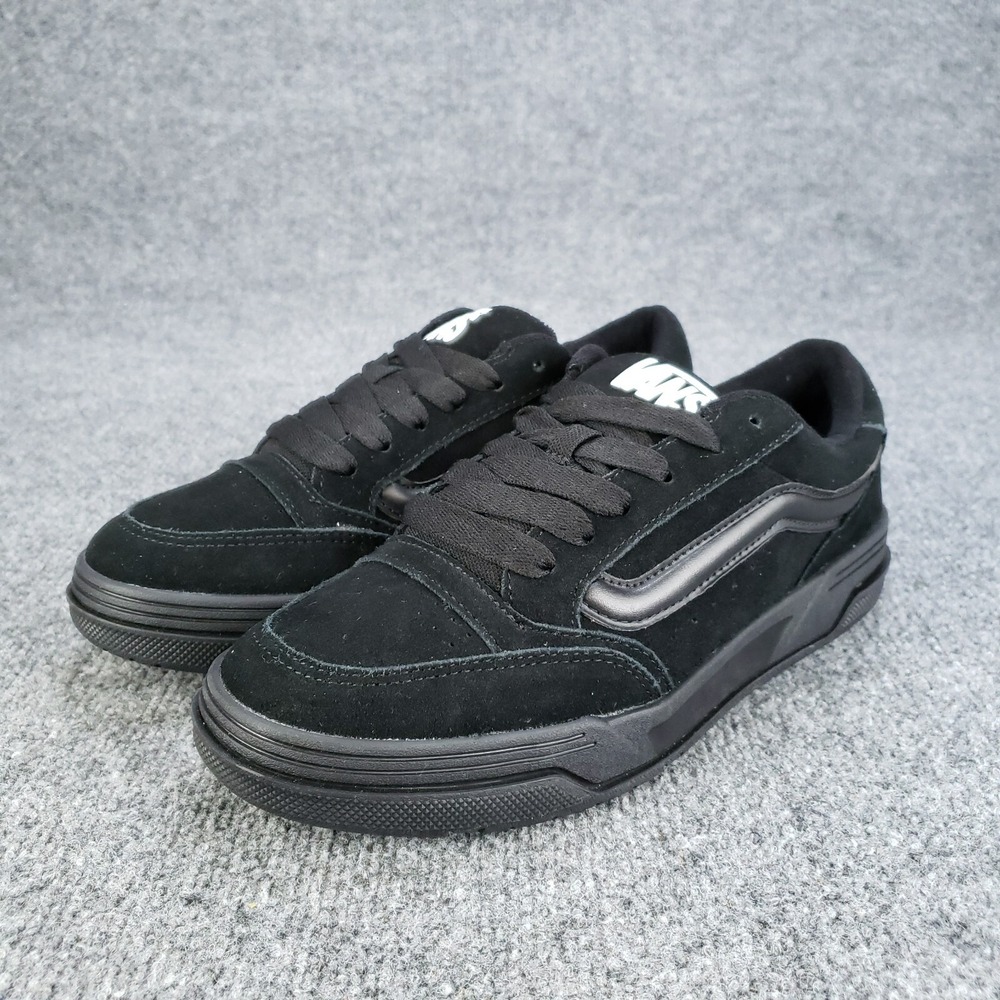 Vans Hylane Shoes Mens Size 8.5 Triple Black Skate Casual Sneakers Fat Tongue‎ - Picture 13 of 16